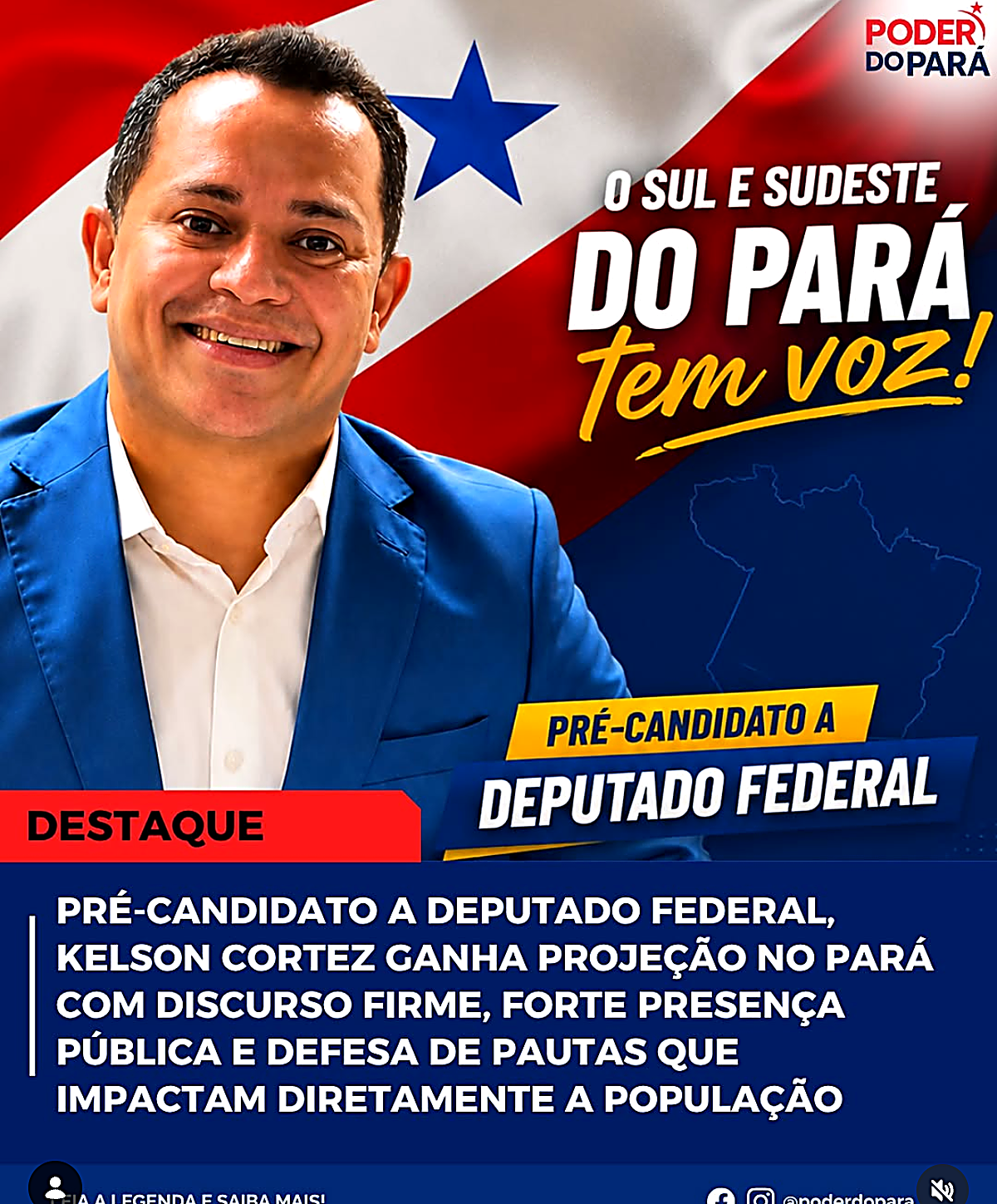 Publicação de Poder do Pará sobre Kelson Cortez