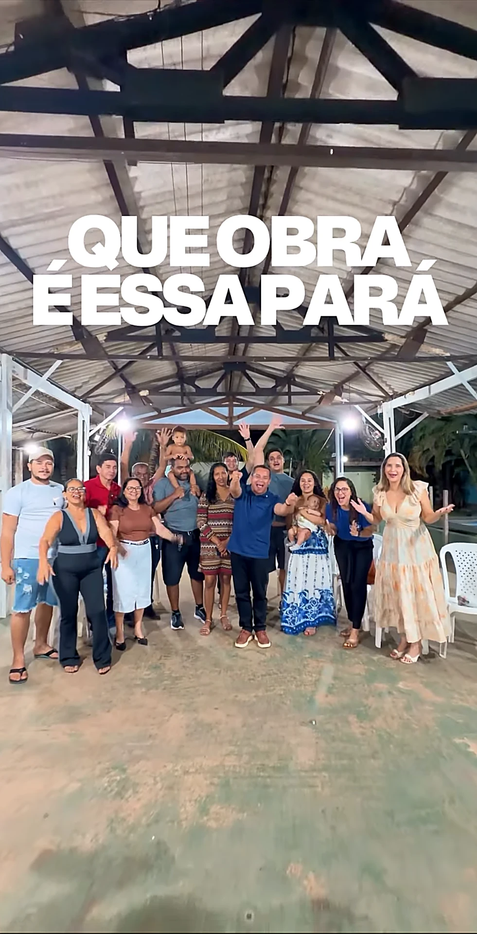 Encontro com famílias apoiadoras sob o slogan Que obra é essa, Pará?
